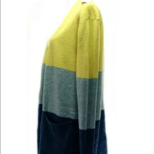 Cardigan Yellow/Teal/Green